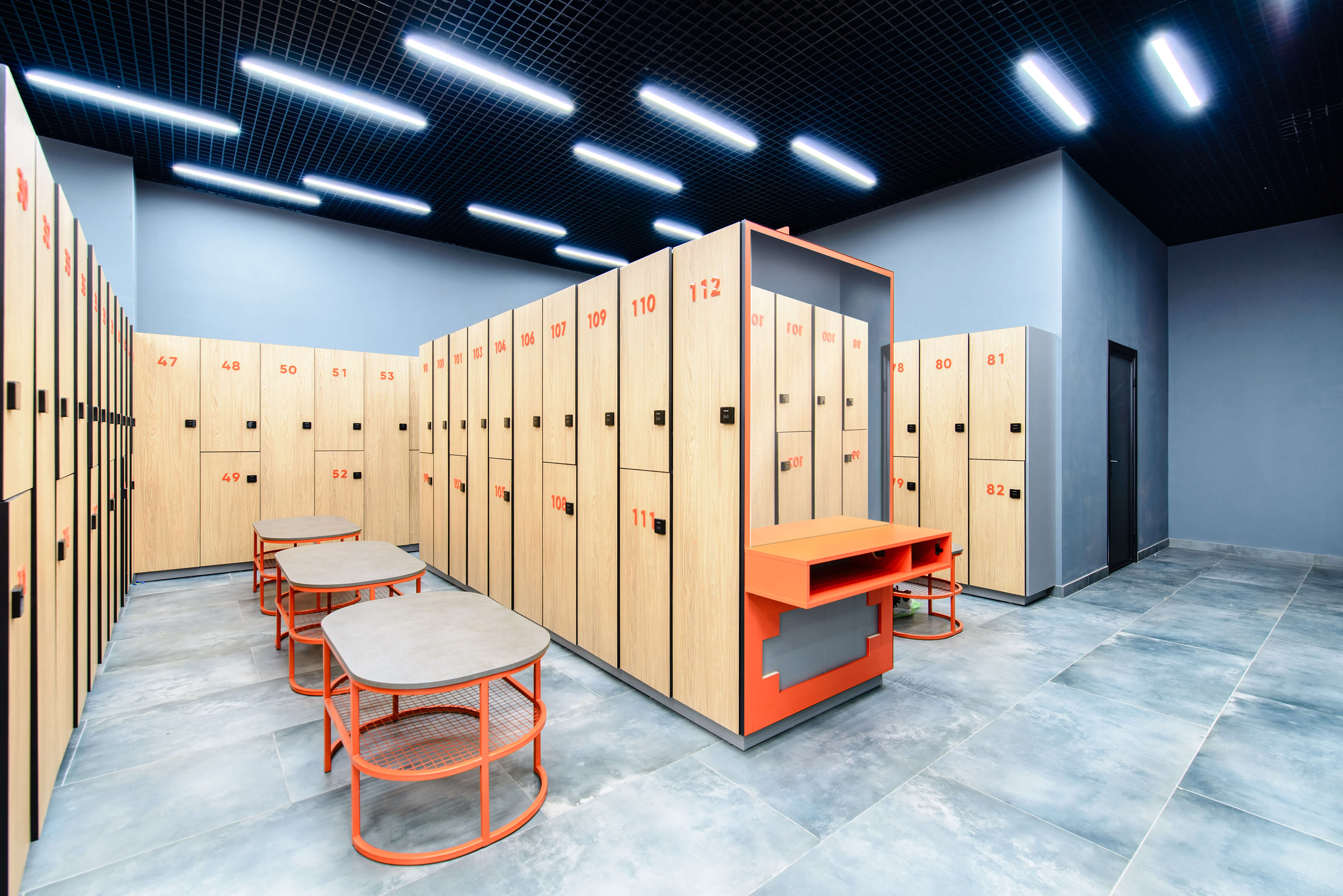 Просторные раздевалки